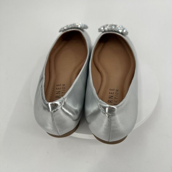 Journee Collection Renzo Ballet Flats in Silver Size 8W MSRP $90 - Picture 6 of 16